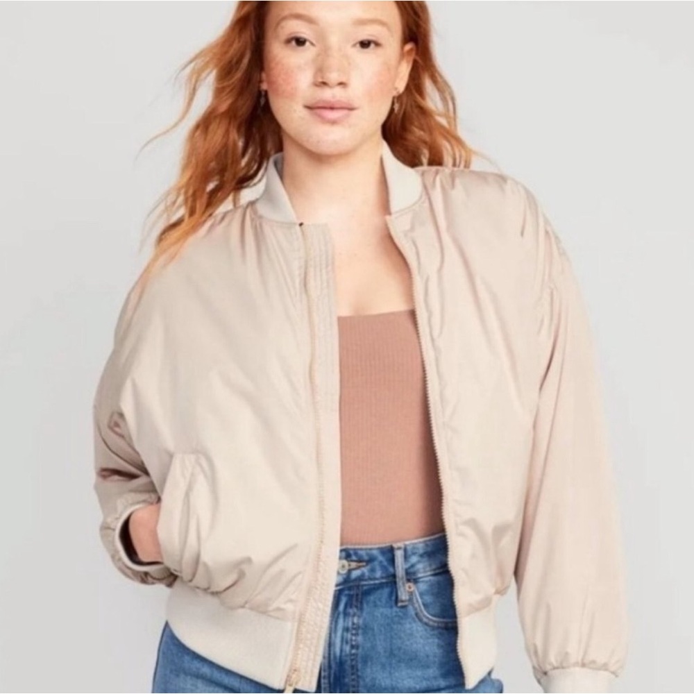 Old Navy New Cream Bomber Jacket
